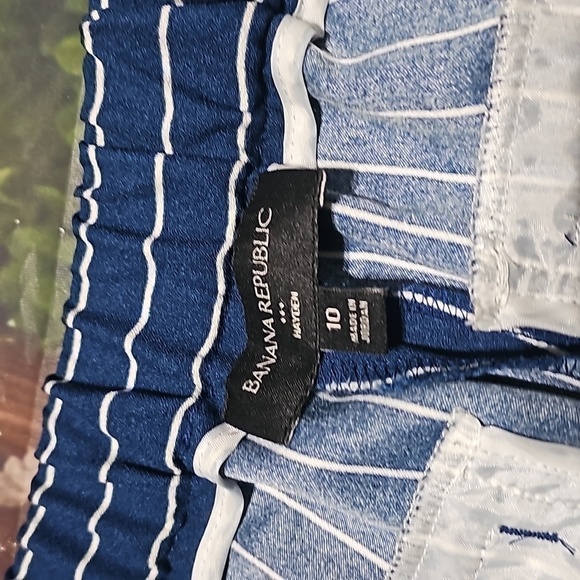 Banana Republic Hayden Print Striped Pants Size 10 - Picture 3 of 6